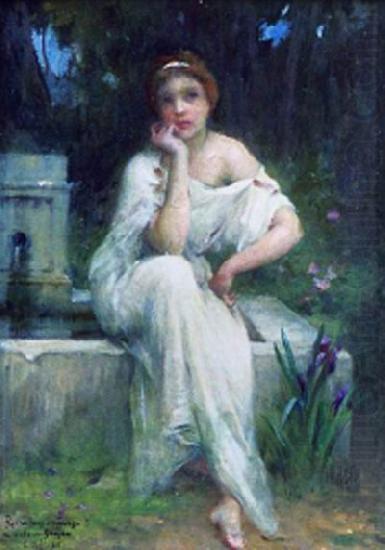 Charles-Amable Lenoir Study for A Meditation oil painting picture